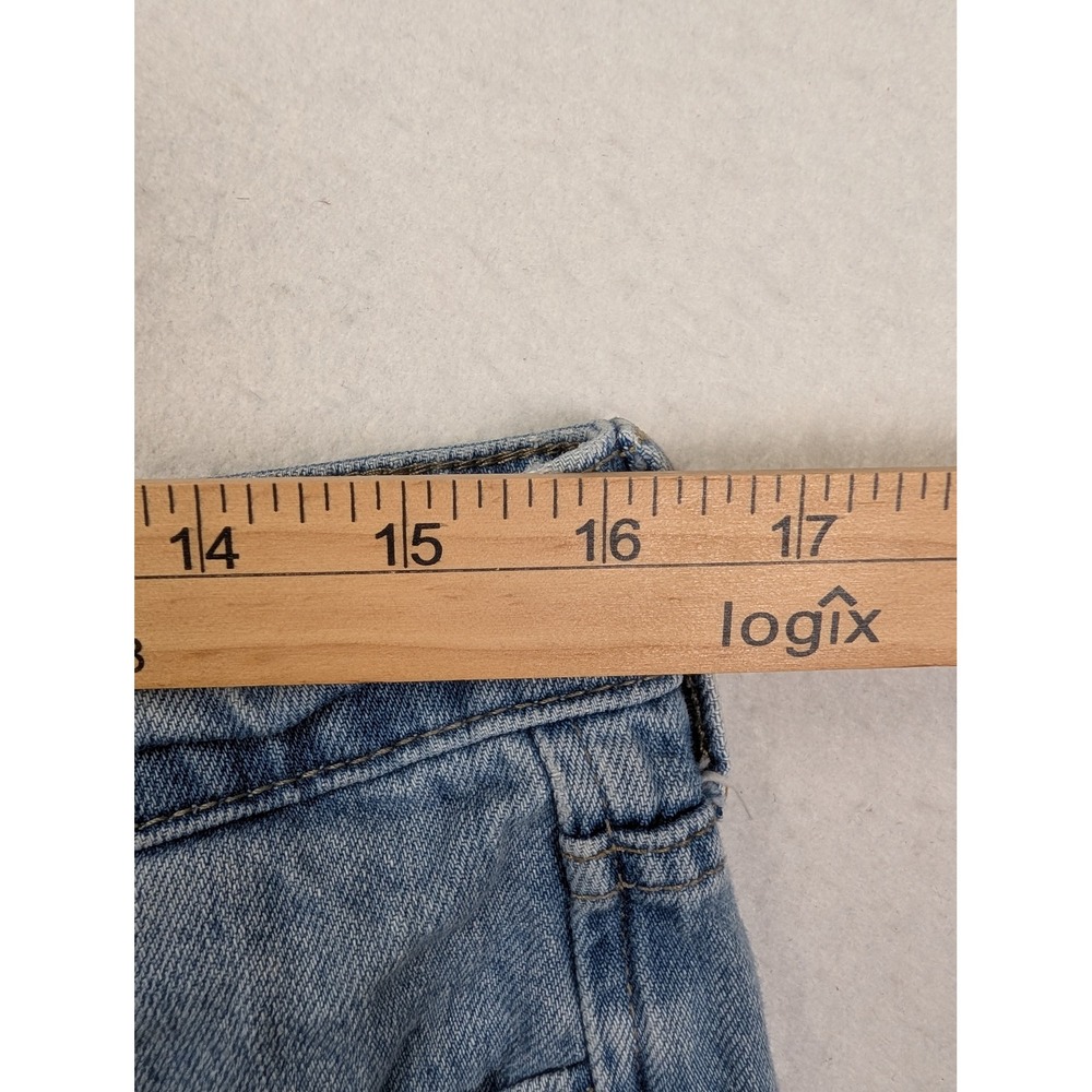Lucky Brand Womens The Boyfriend Short 8 / 29 Distressed Denim Jeans Light Blue - Picture 8 of 10